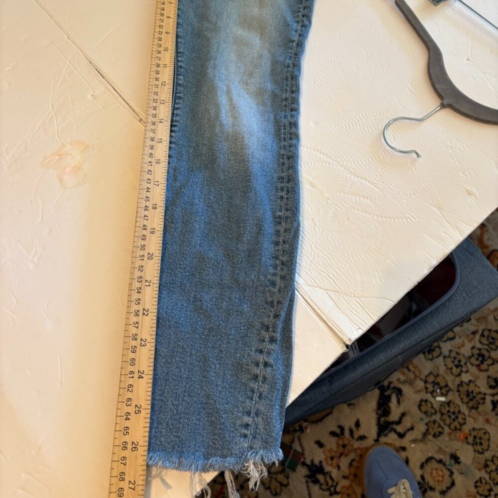 MOTHER Jeans High Waisted Looker Jeans Ankle Fray size 26 - Picture 9 of 9